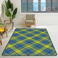 thumbnail image 3 of Coolnut Lightweight Soft Area Rugs 60x39 inch, Yellow Argyle Plaid Tartan Texture Floor Carpet Mat for Kids Playing Room Hardwood Floor Living Room, 3 of 6