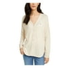 TOMMY HILFIGER Womens Beige Long Sleeve Open Cardigan Sweater XXL