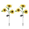 thumbnail image 2 of Bearachild Luz de girasoles solares para exteriores, IP65, resistente al agua, para jardín, camino, parque, Patio, porche, decoración de pasarela, Iluminación y accesorios Tres cabezas Bearachild HA073198-02, 2 of 6