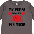 thumbnail image 4 of Inktastic My Poppa Loves Me Childs Crab Boys or Girls Long Sleeve Toddler T-Shirt, 4 of 5