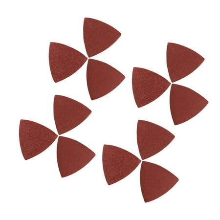 

100 Pcs/Pack 9x9x9cm Dark Red Triangular Self-stick Sanding Sheets Sandpaper Pads