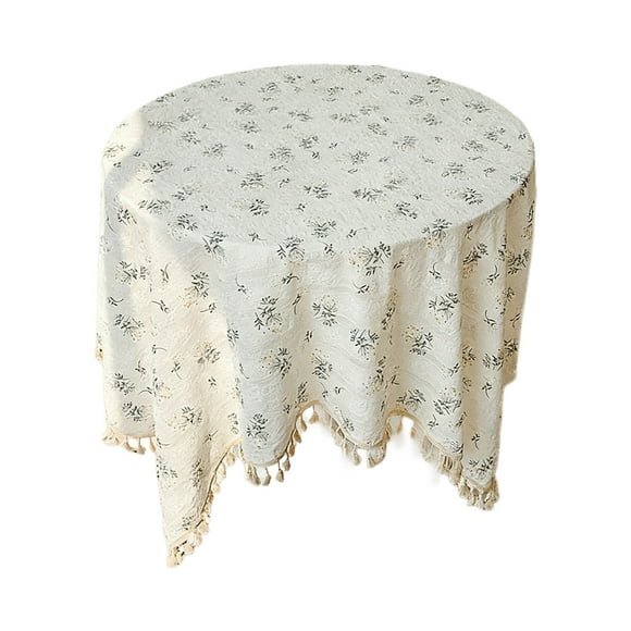 Nappe en Coton et Lin Lavable, Résistante à la Poussière et aux Plis, Adaptée pour Restaurants, Pique-Niques, Bistros, Repas Intérieurs et Extérieurs, Motif Fleur Lilas, 35.43X23.62 Pouces