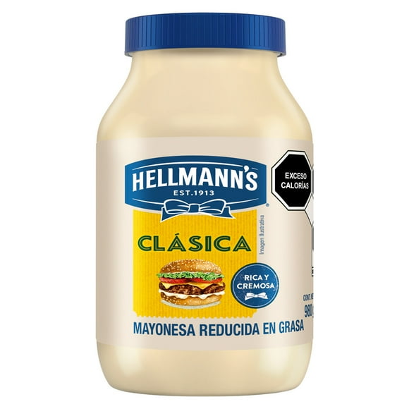 Mayonesa Hellmann's clásica reducida en grasa 980 g