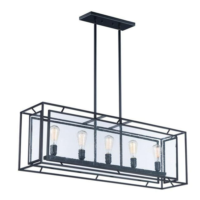 Maxim 21677CDBK Pendentif Era à 5 Lumières&44; Noir