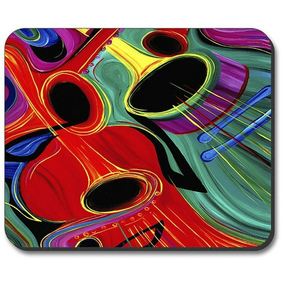 Art Plates Mouse Pad - Green Guitar