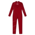 thumbnail image 7 of Doomiva Kids Girls Long Sleeve Full Body Gymnastic Leotard Ballet Dance Bodysuit Unitard Skating Jumpsuit Burgundy 10, 7 of 7