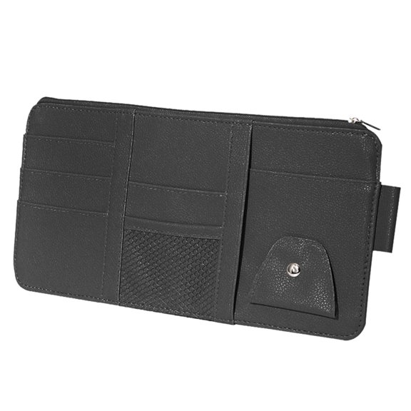 CZSCPDAW Car Sun Visor Organizer with Multi-Pocket Pouch for Cards Pens Documents Glasses Phone and Small Interior Items