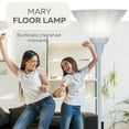 thumbnail image 2 of LIGHTACCENTS White Torchiere Floor Lamp - Contemporary Standing Lamp with Opal White Cone Shaped Shade, 70 inches Tall for Living Rooms, Bedrooms, and More - Stylish and Functional, 2 of 8