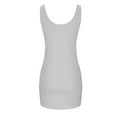 thumbnail image 4 of Wedding Guest Dresses for Women,Clearance Casual Fashion Solid Sleeveless Round Neck Ladies Vest Dress, 4 of 5