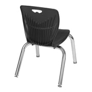 Regency Kee 72 x 30 Height Adjustable Mobile Classroom Table - Maple & 2 Andy 12-in Stack Chairs- Black
