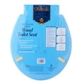 thumbnail image 3 of Standard Wood Soft Adjustable Hinges Toilet Seat with Close Lid, Bone, 3 of 5