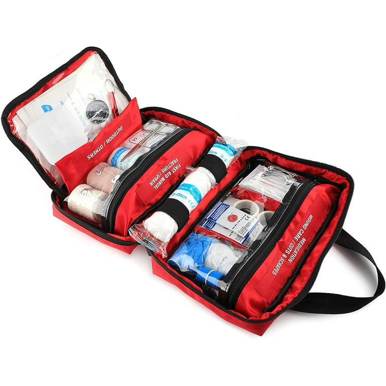 Kitgo First Aid Kit Medical Bag With 220 Pcs First Aid Supplies for  Doctors, Family, Friend, Driver, Travelers 