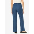 thumbnail image 2 of Woman Within Plus Size Fineline Stretch Denim Wide-Leg Pull-On Jeans, 2 of 6