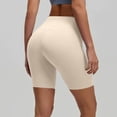 thumbnail image 4 of UDAUDU Womens High Waist Workout Shorts Tummy Control Workout Comfortable Yoga Gym Athletic Biker Shorts Beige 2XL, 4 of 5