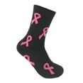 thumbnail image 4 of Urban-Peaock Women's Pink Ribbon Breast Cancer Awareness Crew Socks - 3 Pair Package - Sock Size 9-11, Shoe Size 4-10 (Black, White & Red), 4 of 4
