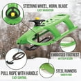 thumbnail image 3 of ArcticThrill Snow Sled for Kids - SnowRush Sledge - Single Rider Racer Toboggan with Pull Rope and Steering Wheel; Outdoor Plastic Winter Sleigh for Toddlers & Kids, 3 of 9