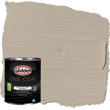 Glidden One Coat Interior Paint and Primer, Discover / Gray, 1 Quart, Flat