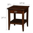 thumbnail image 2 of Leick Furniture Laurent Solid Wood Square End Table in Chocolate Cherry, 2 of 7