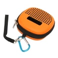 thumbnail image 3 of Estuche para microaltavoz Bluetooth, resistente a golpes, resistente a arañazos, impermeable, portátil, de EVA, semirrígido, con gancho de metal, color naranja, 3 of 12