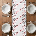 thumbnail image 4 of Table Runner 48 Inches Long for Kitchen Dining, Red Flowers Dresser Scarf Farmhouse, Dining Table Decorations for Wedding/Parties, Modern Minimalism Spring Botanical Floral 13 x 48 In, 4 of 8