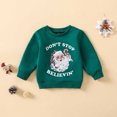 thumbnail image 2 of Sudadera Para Niños Pequeños, Bebés, Niñas, Niños, Estampado Navideño, Manga Larga, Suéter Superior, Suéter Verde Odeerbi LM103-6550, 2 of 8