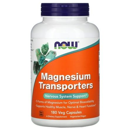 NOW Foods Magnesium Transporters  180 Veg Capsules
