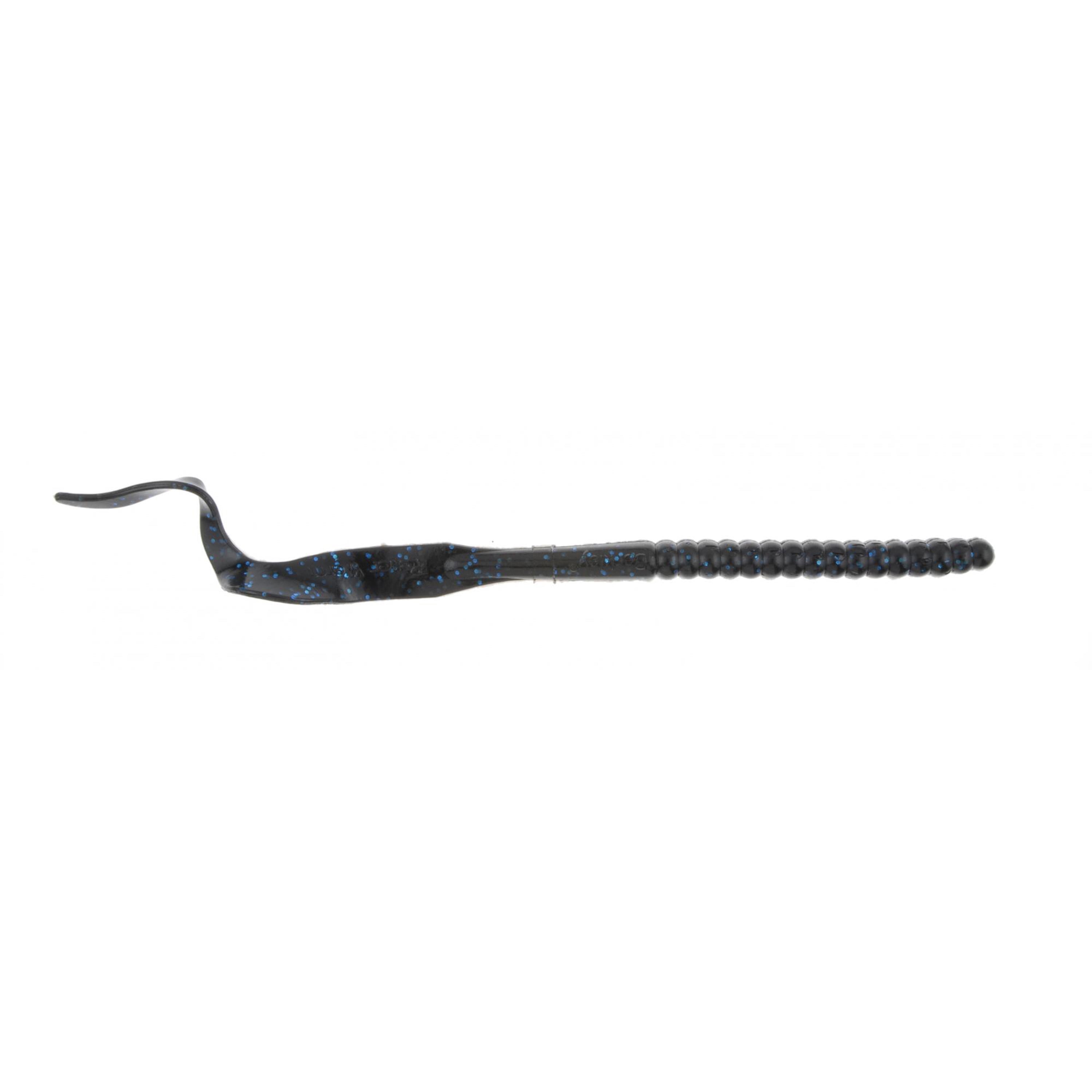(2 pack) Berkley PowerBait® Power Worm Fishing Bait, Black Blue Fleck, 7in