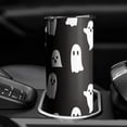 thumbnail image 3 of 20oz Black Halloween Ghosts Skinny Tumblers Stainless Steel Tumbler with Lid and Straw,Vacuum Insulated Double Wall Travel Tumbler Cups with Cleaning Brush for Coffee,Tea, 3 of 6