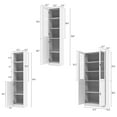 thumbnail image 5 of Modern Versatile Storage Cabinet Set, White 7-Door Bookcase Display Storage Organizer for Home Office Bedroom Living Room, 62.9"x12.2"x70.9", 5 of 7