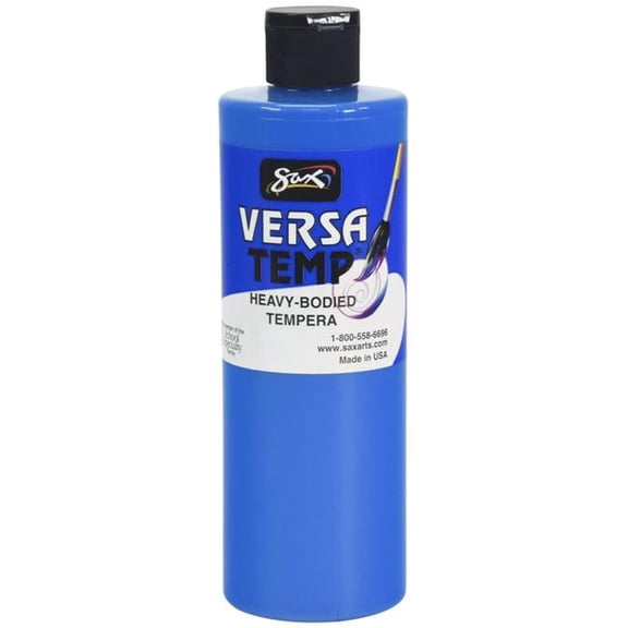 Chroma Acrylics 2028303 Sax Versatemp Heavy-Body Tempera Paints, Fluorescent Blue, Pint