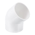 thumbnail image 5 of Uxcell 45 Degree Elbow Pipe Fittings 3" Furniture Grade UPVC Fitting Connectors White 2 Pack, 5 of 6