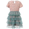 thumbnail image 2 of Richie House Girls' Sweet Little Bow Print Dress with Layered Bottom RH1867, 2 of 7