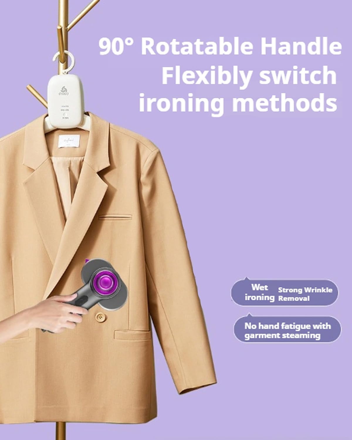 Portable Steam Iron, Handheld Garment Ironing Machine, Mini Ironing Machine Home Travel Iron for Clothes, Curtains, Tablecloths, Bedding, Upholstery(wwx)