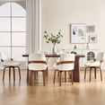 thumbnail image 2 of TEWLOSS Swivel Dining Chair Set of 6, White PU Leather Mid Century Kitchen Chairs, 2 of 8