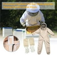 thumbnail image 3 of Ounissouiy Ropa de apicultura con guantes, traje de apicultor de seguridad de cuerpo completo, equipo de protección transpirable de varios Jardín y Patio SG, 3 of 6