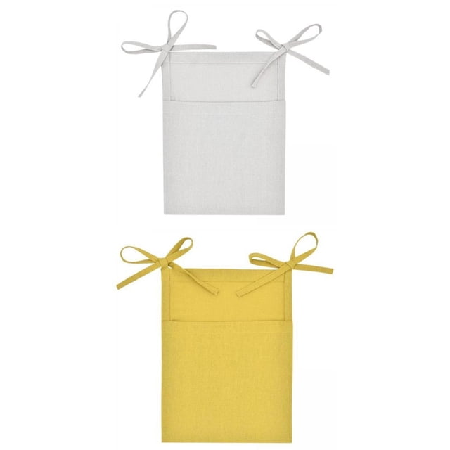 2 bolsas de almacenamiento colgantes para cama de bebé, bolsas para tienda de pañales para cunas de bebé, juguetes de cristal Macarena Organizador de cabecera