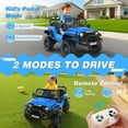 thumbnail image 5 of Farmdex 24V Ride on Car, Ride on Truck for Toddlers with Remote Control, Electric Car for Boys Girls Age 3+, Bluetooth, Music, LED Lights, Spring Suspension, 3 Speeds, Blue, 5 of 10
