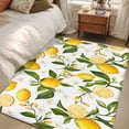 thumbnail image 5 of Lemon Summer Area&nbsp;Rug 4x6ft Floral Lemon Yellow Green Non-Slip&nbsp;Washable Square&nbsp;Rugs Soft Felt Indoor Floor Mat for Bedroom Kitchen Living Room Bathroom, 5 of 9