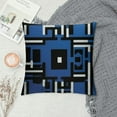 thumbnail image 2 of GOSMITH  Black Blue Geometric Decorative Cushion Pillow Covers Modern Geometric Grey Black and Red Grid Stripe Decor Irregular Home for Couch Bed, 2 of 5