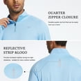 thumbnail image 5 of Taigaofy Men's Running Shirt Long Sleeve Quarter Zip Pullover Moisture Wicking UPF 50+ UV Protection Quick Dry Athletic Workout Shirts Light Blue XL, 5 of 10