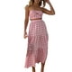 thumbnail image 3 of Txlixc Falda de verano para mujer Boho cintura elástica plisada línea A fluida falda larga de playa con bolsillos Txlixc  Moda, 3 of 7
