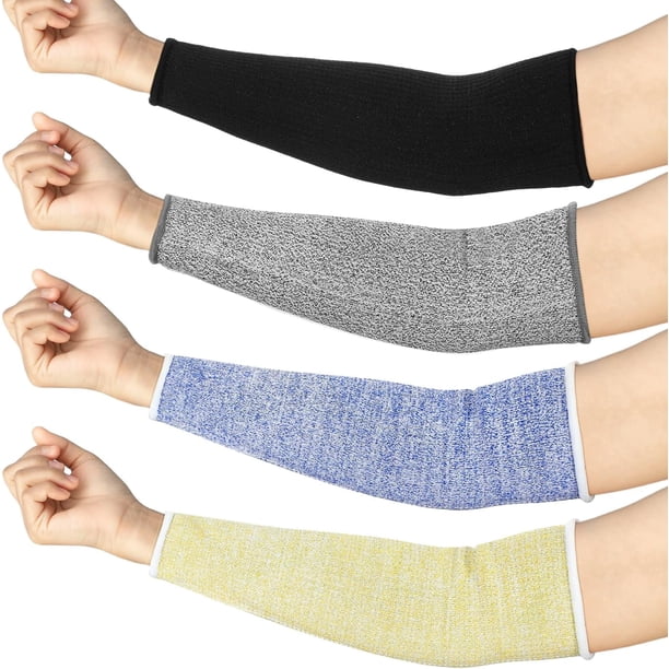 2 pares de mangas protectoras para brazos, para piel fina, anticortes y quemaduras, para cocinar y construir.