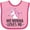 Pink and Red, variant on Inktastic My Nonna Loves Me Unicorn Girls Baby Bib