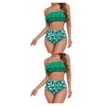 thumbnail image 3 of Advancent Traje de baño dividido para mujer Traje de baño con volantes acolchados en el pecho Ropa de playa sin mangas Type6 NO6 Advancent CBP224397, 3 of 5