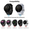 thumbnail image 2 of Case Fit for Garmin Forerunner 955, Screen Protector Ultra-Thin HD Tempered Glass, Full Protective PC Case Cover Bumper All-Around Protection Compatible with Garmin Forerunner 955 Smartwatch, 2 of 8