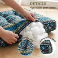 thumbnail image 4 of Golyzmt 20x20 Inch Bohemian Floor Pillow Thick Seat Cushion Multipurpose Yoga Meditation Pad for Indoor Outdoor Garden Home Office, Blue, 4 of 10