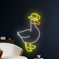 thumbnail image 2 of Handmadetneonsign Cowboy Duck Neon Sign, Duck Cowboy Led Sign, Cowboy Hat Boots Duck Led Light, 2 of 5