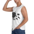 thumbnail image 3 of Lsque Family Of Sea Turtles Print Men's Cotton Blend Sleeveless Muscle Shirts (S-3XL)- Moisture Wicking, Odor Protection, UPF 30+,Large, 3 of 8
