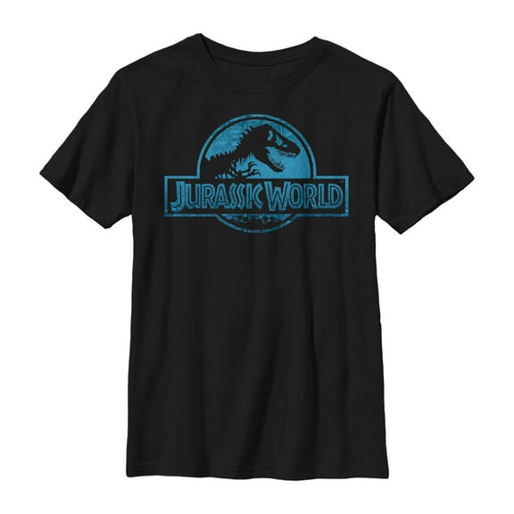 Boy's Jurassic World Water Ripple Logo Graphic Tee Black Small