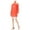 Orange - sangria, variant on MICHAEL MICHAEL KORS Womens Coral Pleated Lace Trim Halter Above The Knee Shift Dress S